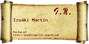Izsáki Martin névjegykártya