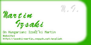 martin izsaki business card